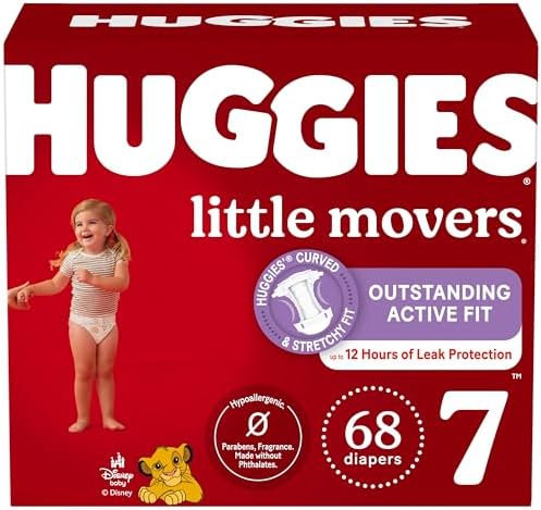 Huggies Size 4 Diapers  Little Movers Baby Diapers  Size 4  22 37 lbs   120 Count  Packaging May Vary