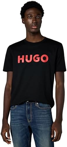 Talla L - Hugo Mens Print Logo Short Sleeve T Shirt