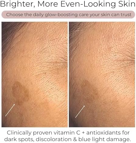 Hush & Hush Brighten  Vitamin C Supplement for Even Skin Tone  with Saberry  Lutemax  Antioxidants & Botanical Extracts  Supports Radiant Looking Skin  Vegan Non GMO  60 Capsules