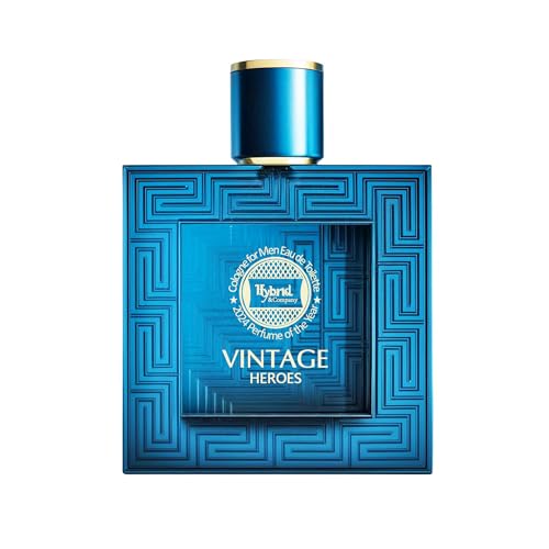 Hybrid & Company Vintage Heroes Parfum for Men Mint Geranium Vanilla Cologne  Long Lasting Concentrated Luxury fragrance  3 4 Fl Oz/100 Ml