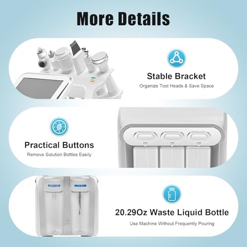 Hydrogen Oxygen Facial Machine  6 in1 Professional Facial Care Device  for Improving the Quality of Skin and Face Skin Care in Household Salon  Personal Home Use  Dorm  Ideal Gift for Friends