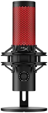 HyperX QuadCast 2   USB Microphone for Gaming  Streaming and Podcasting  with On Board Controls  LED Lighting  Removable Shock Mount  PC  Mac  PS5  PS4  USB C   Black