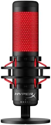 HyperX QuadCast 2   USB Microphone for Gaming  Streaming and Podcasting  with On Board Controls  LED Lighting  Removable Shock Mount  PC  Mac  PS5  PS4  USB C   Black
