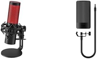 HyperX QuadCast 2   USB Microphone for Gaming  Streaming and Podcasting  with On Board Controls  LED Lighting  Removable Shock Mount  PC  Mac  PS5  PS4  USB C   Black