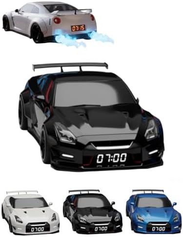 Hypercar Alarm Clock  Realistic Engine & Light Effects  Sports Car Ornament with Realistic Engine Sounds and Dynamic Flame Effects  Sports Car Alarm Clock with Crystal Clear LED Display Screen B