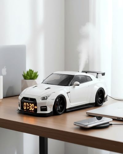 Hypercar Alarm Clock  Realistic Engine & Light Effects  Sports Car Ornament with Realistic Engine Sounds and Dynamic Flame Effects  Sports Car Alarm Clock with Crystal Clear LED Display Screen B