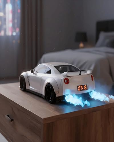 Hypercar Alarm Clock  Realistic Engine & Light Effects  Sports Car Ornament with Realistic Engine Sounds and Dynamic Flame Effects  Sports Car Alarm Clock with Crystal Clear LED Display Screen B