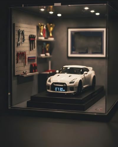 Hypercar Alarm Clock  Realistic Engine & Light Effects  Sports Car Ornament with Realistic Engine Sounds and Dynamic Flame Effects  Sports Car Alarm Clock with Crystal Clear LED Display Screen B