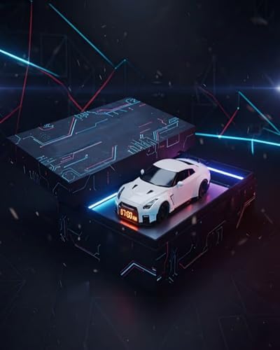 Hypercar Alarm Clock  Realistic Engine & Light Effects  Sports Car Ornament with Realistic Engine Sounds and Dynamic Flame Effects  Sports Car Alarm Clock with Crystal Clear LED Display Screen B