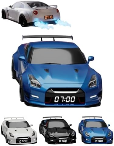 Hypercar Alarm Clock  Realistic Engine & Light Effects  Sports Car Ornament with Realistic Engine Sounds and Dynamic Flame Effects  Sports Car Alarm Clock with Crystal Clear LED Display Screen B