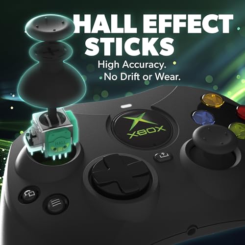 Hyperkin   DuchesS Wired Controller for Xbox Series X S  Xbox One  Windows 10 11  PC  with Hall Effect Joysitcks  Audio Jack  Impulse Triggers  Black   Officially licensed