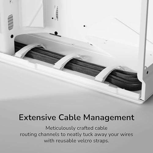 Hyte Y70 Modern Aesthetic Gaming PC Case   Panoramic Glass   High Airflow Design   Cable Management   Dual Chamber ATX Mid Tower Chassis   10 Fan Capacity   Luxury PCIe 4 0 Riser Cable   Snow White