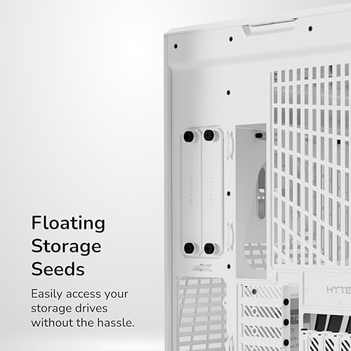Hyte Y70 Modern Aesthetic Gaming PC Case   Panoramic Glass   High Airflow Design   Cable Management   Dual Chamber ATX Mid Tower Chassis   10 Fan Capacity   Luxury PCIe 4 0 Riser Cable   Snow White