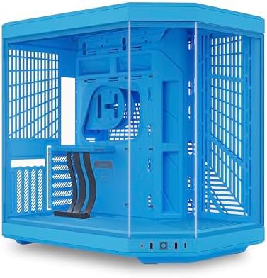 Hyte Y70 Modern Aesthetic Gaming PC Case   Panoramic Glass   High Airflow Design   Cable Management   Dual Chamber ATX Mid Tower Chassis   10 Fan Capacity   Luxury PCIe 4 0 Riser Cable   Snow White