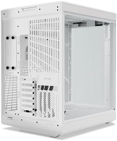 Hyte Y70 Touch Infinite Dual Chamber ATX Mid Tower Modern Aesthetic Case with Integrated 2 5K LCD Touchscreen   Snow White