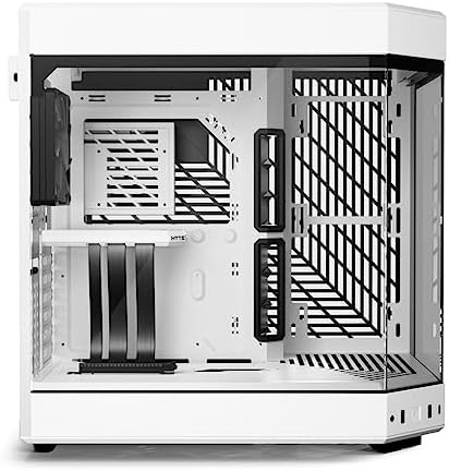 Hyte Y70 Touch Infinite Dual Chamber ATX Mid Tower Modern Aesthetic Case with Integrated 2 5K LCD Touchscreen   Snow White