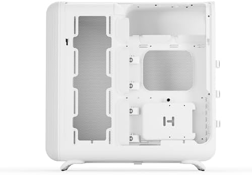 Hyte Y70 Touch Infinite Dual Chamber ATX Mid Tower Modern Aesthetic Case with Integrated 2 5K LCD Touchscreen   Snow White