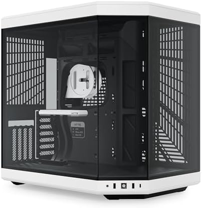 Hyte Y70 Touch Infinite Dual Chamber ATX Mid Tower Modern Aesthetic Case with Integrated 2 5K LCD Touchscreen   Snow White