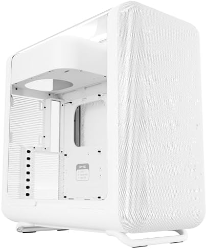 Hyte Y70 Touch Infinite Dual Chamber ATX Mid Tower Modern Aesthetic Case with Integrated 2 5K LCD Touchscreen   Snow White