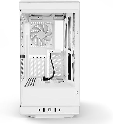 Hyte Y70 Touch Infinite Dual Chamber ATX Mid Tower Modern Aesthetic Case with Integrated 2 5K LCD Touchscreen   Snow White