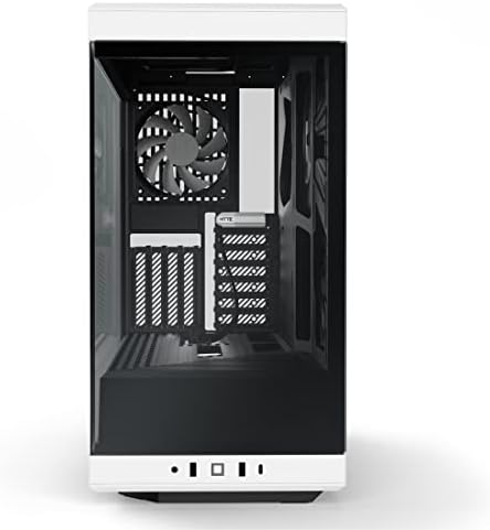 Hyte Y70 Touch Infinite Dual Chamber ATX Mid Tower Modern Aesthetic Case with Integrated 2 5K LCD Touchscreen   Panda/White