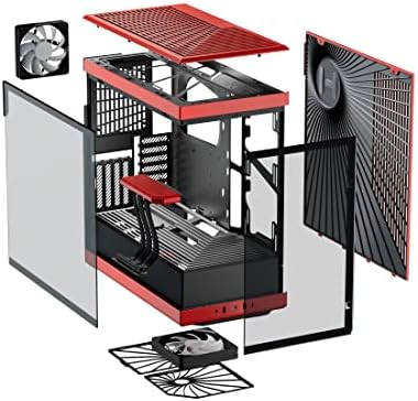 Hyte Y70 Touch Infinite Dual Chamber ATX Mid Tower Modern Aesthetic Case with Integrated 2 5K LCD Touchscreen   Panda/White