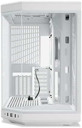 Hyte Y70 Touch Infinite Dual Chamber ATX Mid Tower Modern Aesthetic Case with Integrated 2 5K LCD Touchscreen   Panda/White