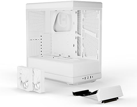 Hyte Y70 Touch Infinite Dual Chamber ATX Mid Tower Modern Aesthetic Case with Integrated 2 5K LCD Touchscreen   Panda/White