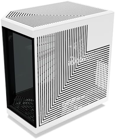 Hyte Y70 Touch Infinite Dual Chamber ATX Mid Tower Modern Aesthetic Case with Integrated 2 5K LCD Touchscreen   Panda/White