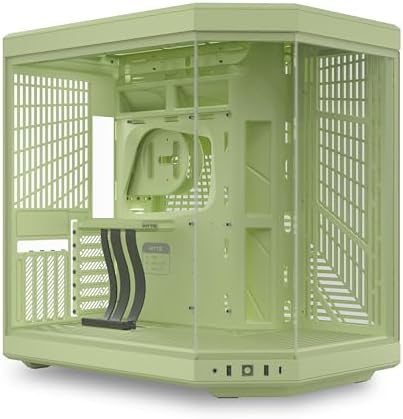 Hyte Y70 Touch Infinite Dual Chamber ATX Mid Tower Modern Aesthetic Case with Integrated 2 5K LCD Touchscreen   Pitch Black