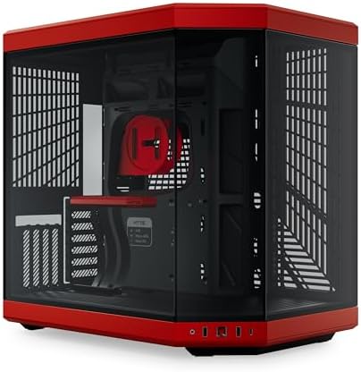 Hyte Y70 Touch Infinite Dual Chamber ATX Mid Tower Modern Aesthetic Case with Integrated 2 5K LCD Touchscreen   Pitch Black