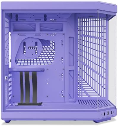 Hyte Y70 Upgraded Modern Aesthetic Dual Chamber Panoramic Tempered Glass Mid Tower ATX Computer Gaming Case with PCIE 4 0 Riser Cable Included  White  CS HYTE Y70 BW 