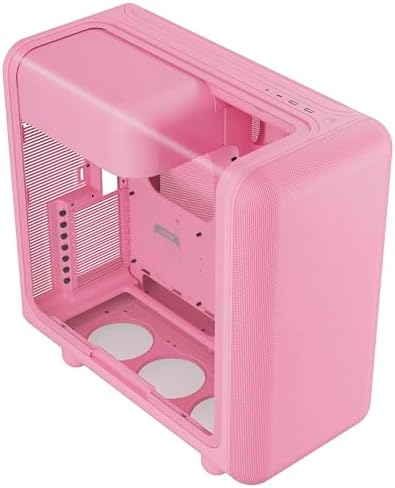 Hyte Y70 Upgraded Modern Aesthetic Dual Chamber Panoramic Tempered Glass Mid Tower ATX Computer Gaming Case with PCIE 4 0 Riser Cable Included  White  CS HYTE Y70 BW 