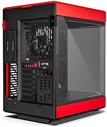 Hyte Y70 Upgraded Modern Aesthetic Dual Chamber Panoramic Tempered Glass Mid Tower ATX Computer Gaming Case with PCIE 4 0 Riser Cable Included  White  CS HYTE Y70 BW 