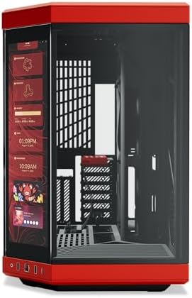 Hyte Y70 Upgraded Modern Aesthetic Dual Chamber Panoramic Tempered Glass Mid Tower ATX Computer Gaming Case with PCIE 4 0 Riser Cable Included  White  CS HYTE Y70 BW 