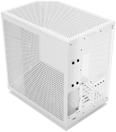 Hyte Y70 Upgraded Modern Aesthetic Dual Chamber Panoramic Tempered Glass Mid Tower ATX Computer Gaming Case with PCIE 4 0 Riser Cable Included  White  CS HYTE Y70 BW 
