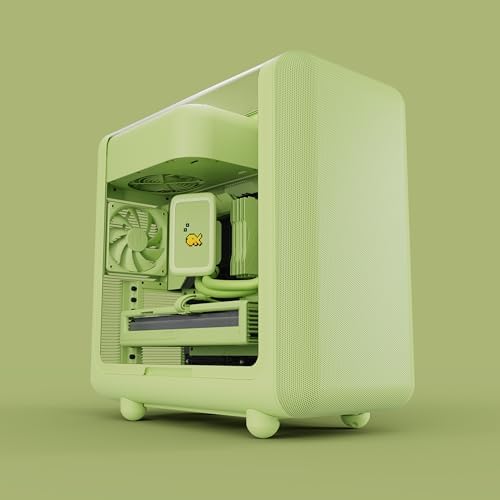 Hyte Y70 Upgraded Modern Aesthetic Dual Chamber Panoramic Tempered Glass Mid Tower ATX Computer Gaming Case with PCIE 4 0 Riser Cable Included  White  CS HYTE Y70 BW 