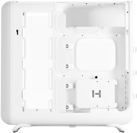 Hyte Y70 Upgraded Modern Aesthetic Dual Chamber Panoramic Tempered Glass Mid Tower ATX Computer Gaming Case with PCIE 4 0 Riser Cable Included  White  CS HYTE Y70 BW 