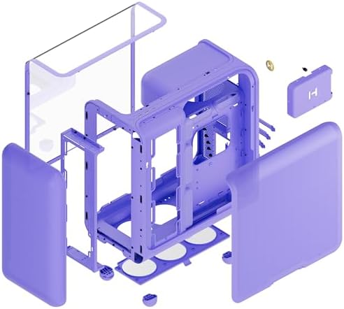 Hyte Y70 Upgraded Modern Aesthetic Dual Chamber Panoramic Tempered Glass Mid Tower ATX Computer Gaming Case with PCIE 4 0 Riser Cable Included  White  CS HYTE Y70 BW 