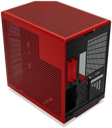 Hyte Y70 Upgraded Modern Aesthetic Dual Chamber Panoramic Tempered Glass Mid Tower ATX Computer Gaming Case with PCIE 4 0 Riser Cable Included  White  CS HYTE Y70 BW 