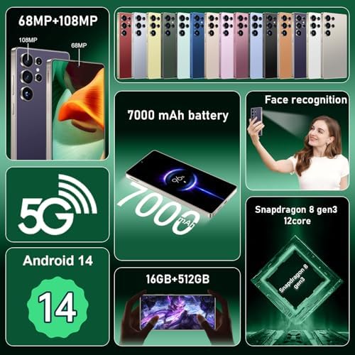 I25 Ultra  6 99 FHD  Android 14 Smartphone   12GB 512GB   108MP 68MP Camera   7000mAh Battery   Built in Stylus Pen   Blazing Fast Performance  Purple 