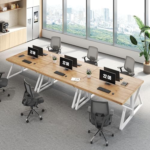 IBF 100  Solid Wood Desk  Minimalist Natural Real Wood Computer Desk  Rustic Desk for Home Office Writing Study  Industrial Wooden PC Gaming Workstation Table  Natrual Oak 47 inch