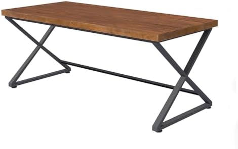 IBF Solid Wood Work Desk  Minimalist 47  Real Wood Computer Desk  Rustic Natural Wood Desk for Home Office Writing Study  Vintage Wooden PC Gaming Computer Table Workstation in Bedroom  Brown  47 inch