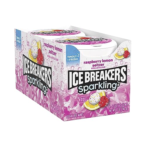 ICE BREAKERS Sparkling Pineapple Mango Seltzer Sugar Free Mints Tins  1 5 oz  8 Count