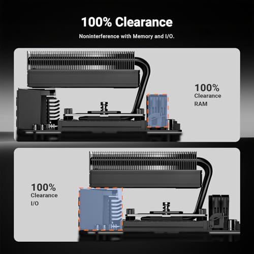 ID COOLING IS 77 XT Black Low Profile CPU Air Cooler  77mm Height  6 Heatpipes  120mm Slim PWM Fan  Compatible with Intel LGA1700/1200/115X & AMD AM5/AM4   Ideal for SFF & Mini ITX PCs