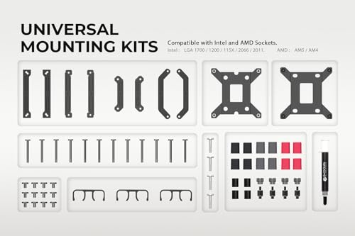 ID COOLING SL360 White CPU Liquid Cooler with Display  Customizable 2 1 LCD Display for Images or Performance Metrics  360mm AIO Cooler  Three AF127 ARGB Fans  Fits Intel/AMD