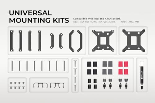 ID COOLING SL360 White CPU Liquid Cooler with Display  Customizable 2 1 LCD Display for Images or Performance Metrics  360mm AIO Cooler  Three AF127 ARGB Fans  Fits Intel/AMD