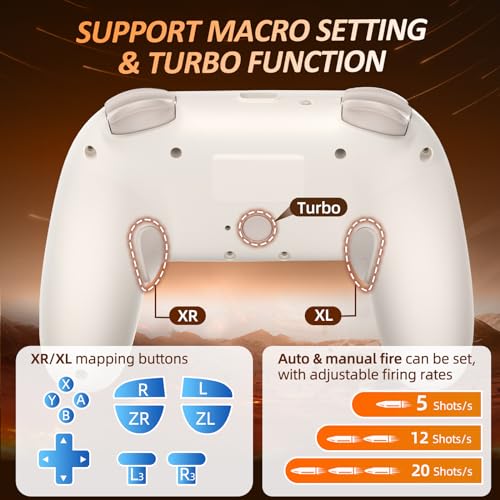 IINE Switch Controller  Wireless Pro Controller for Switch/Lite/OLED/PC  Remote Gamepad with Hall Linear Triggers/Wake up/Macro/Turbo/Vibration/Motion Control  Controller