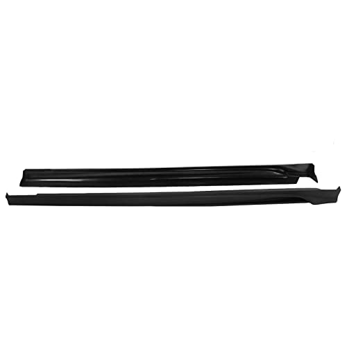IKON MOTORSPORTS  Side Skirts Compatible with 2019 2020 Mazda 3 Sedan  4 Door Side Skirt Extension Rocker Panel Matte Black PP Polypropylene 2PC