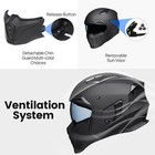 TALLA M - Cascos abiertos ILM para motocicletas 3/4, estilo vintage, retro, para ciclomotores, ATV, cruceros, DOT
